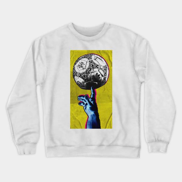 La Mano de Dios Crewneck Sweatshirt by Paskwaleeno